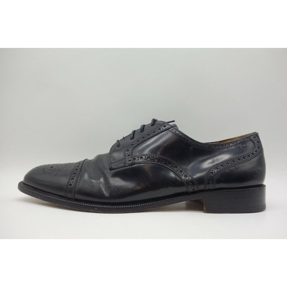 Mario Bruni Black Leather Cap Toe Lace Up Dress Oxfords Shoes Men\'s 11 M main image 6